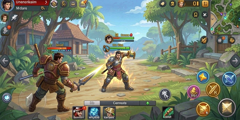 Fitur multiplayer memungkinkan bermain dengan teman-teman.