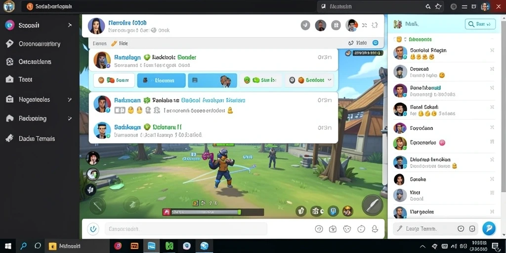 Screenshot menu komunitas yang ramah pengguna.